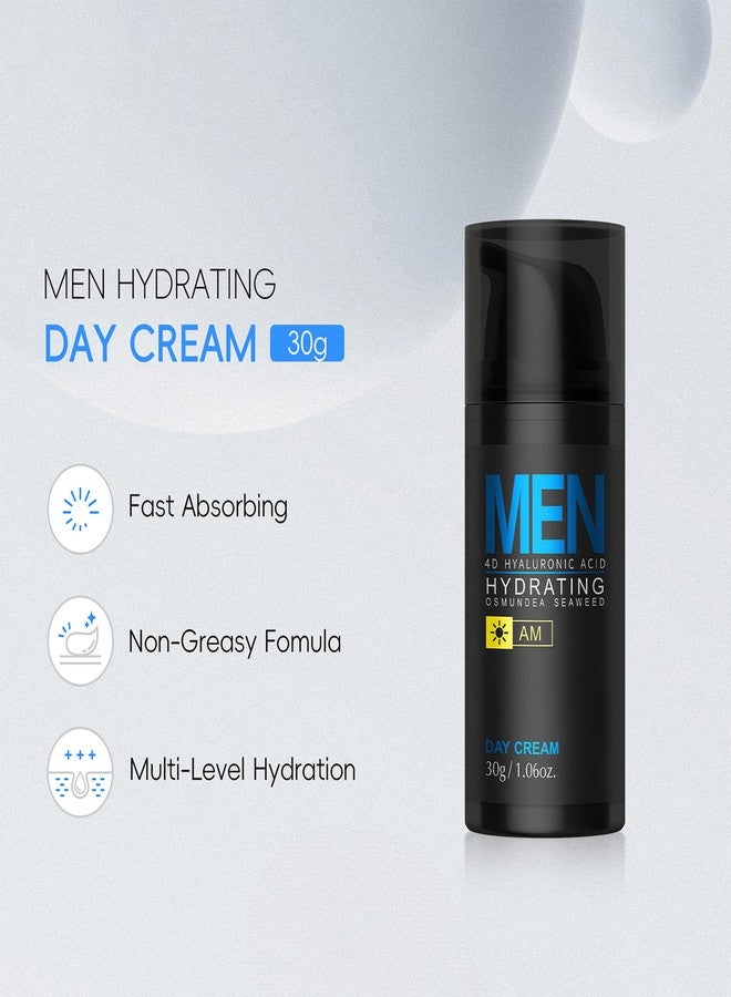 DLZZRS Men Hydrating Day Cream, Daily Moisturizer with 4D Hyaluronic Acid, Oil Control, Firm & Lift Hydrating Cream for Face & Body, Reduce Fine Lines, Strengthen Skin Barrier, 1.06 fl.oz. - Image 2